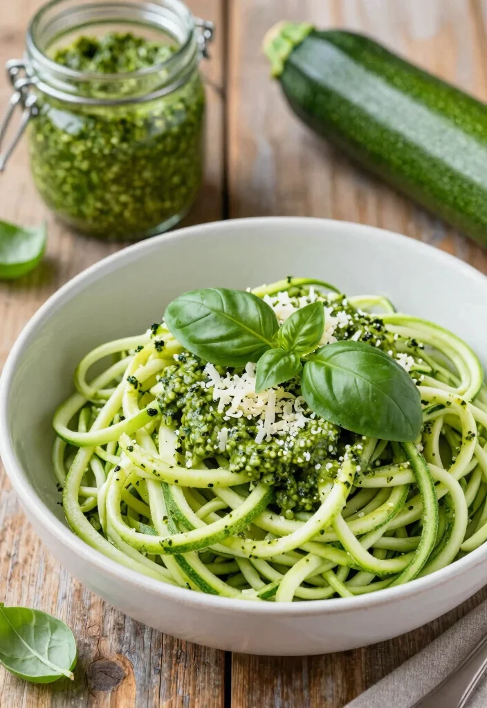 17 Shockingly Easy 2-Ingredient Dinner Recipes - 12. Zucchini Noodles with Pesto 1