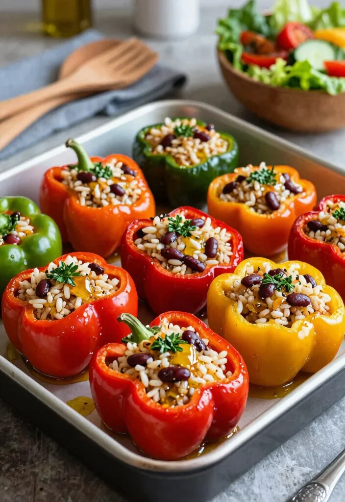 17 Shockingly Easy 2-Ingredient Dinner Recipes - 15. Stuffed Bell Peppers 1