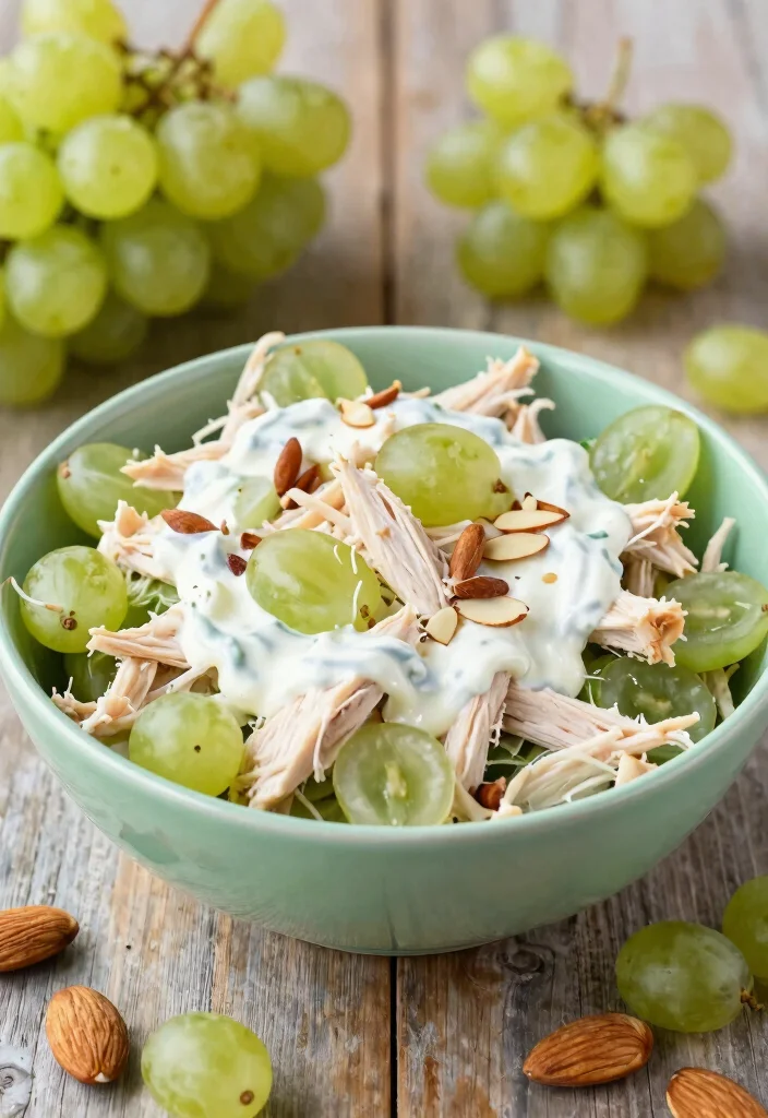 18 Chicken Salad Lunch Ideas That Are Fresh and Flavorful - 1. Classic Chicken Salad with Grapes and Almonds 1