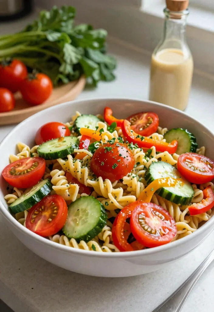 18 Cold Lunch Ideas for Kids That Don't Need Reheating - 6. Pasta Salad with Veggies 1