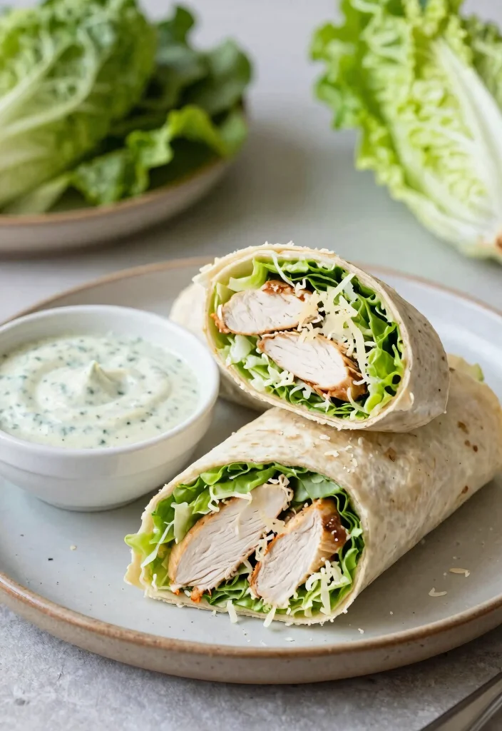 18 Cold Sandwich Ideas for Lunch That Never Get Soggy - 14. Chicken Caesar Wrap 1