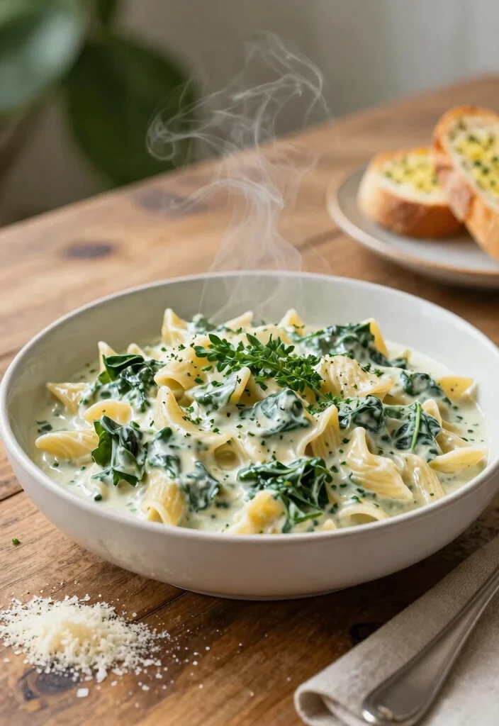 18 Cream Cheese Dinner Recipes That Are Rich and Comforting - 1. Creamy Spinach and Artichoke Pasta 1