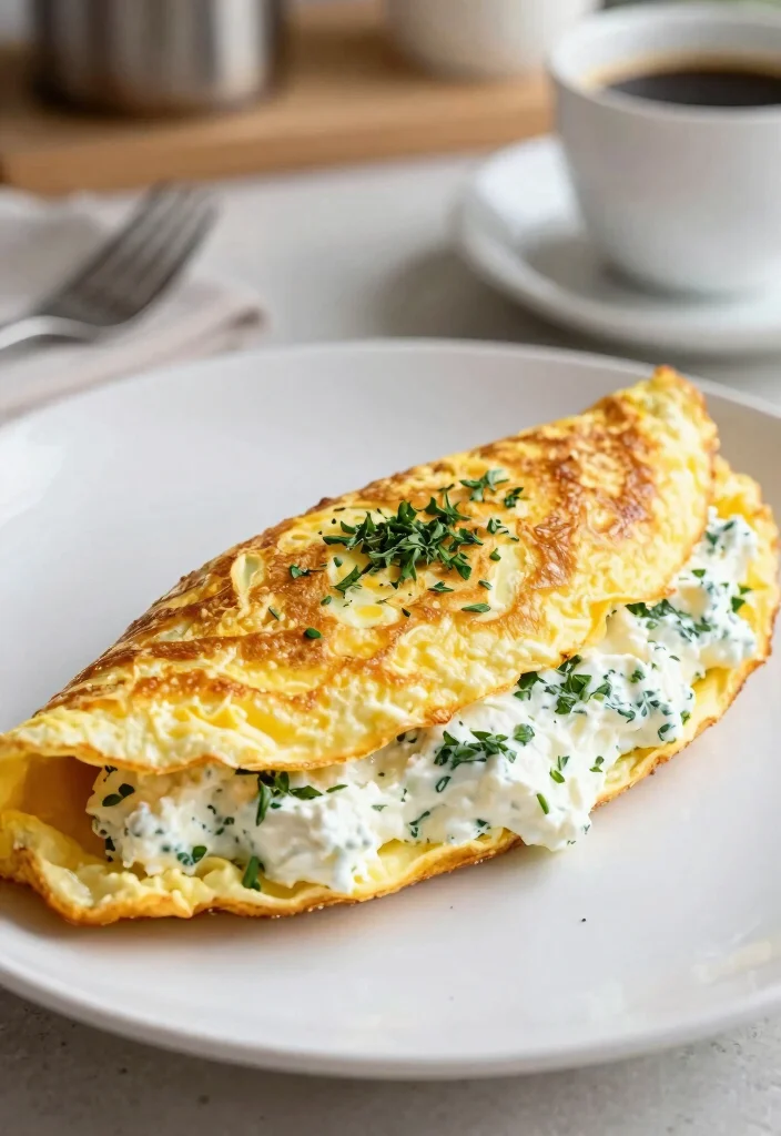 18 Cream Cheese Dinner Recipes That Are Rich and Comforting - 15. Cream Cheese and Herb Omelette 1