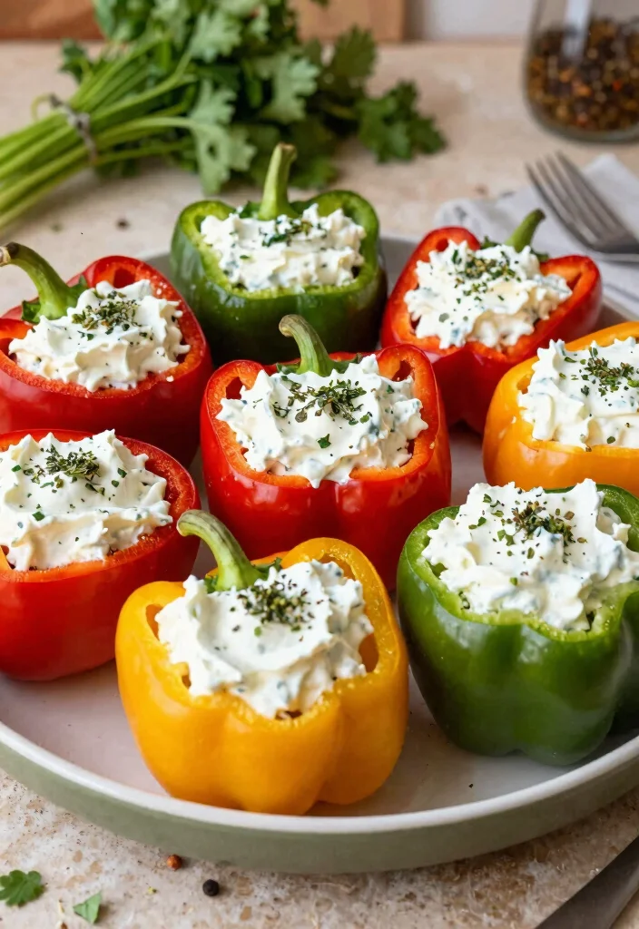18 Cream Cheese Dinner Recipes That Are Rich and Comforting - 3. Cream Cheese Stuffed Peppers 1