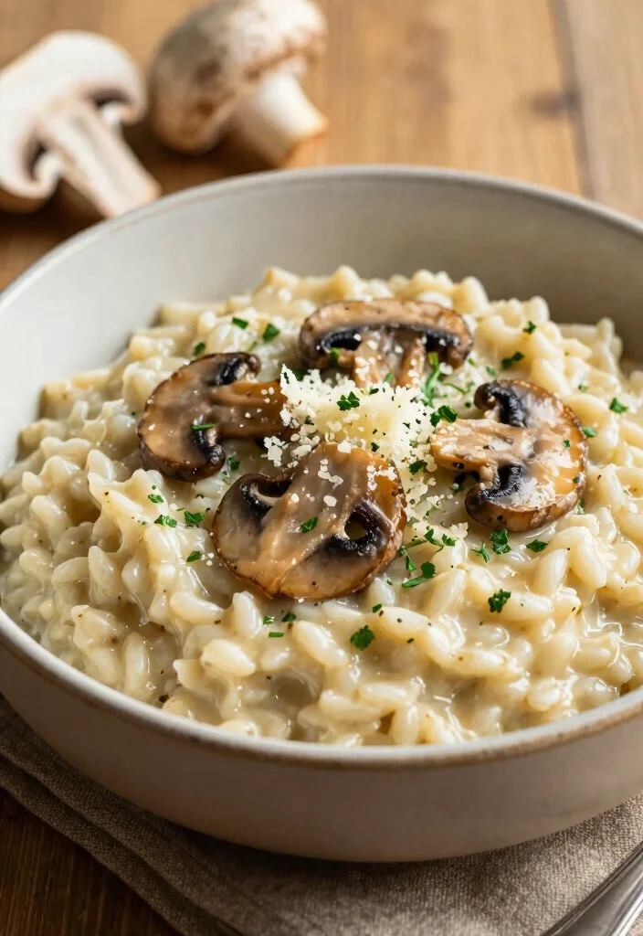 18 Cream Cheese Dinner Recipes That Are Rich and Comforting - 8. Cream Cheese Mushroom Risotto 1