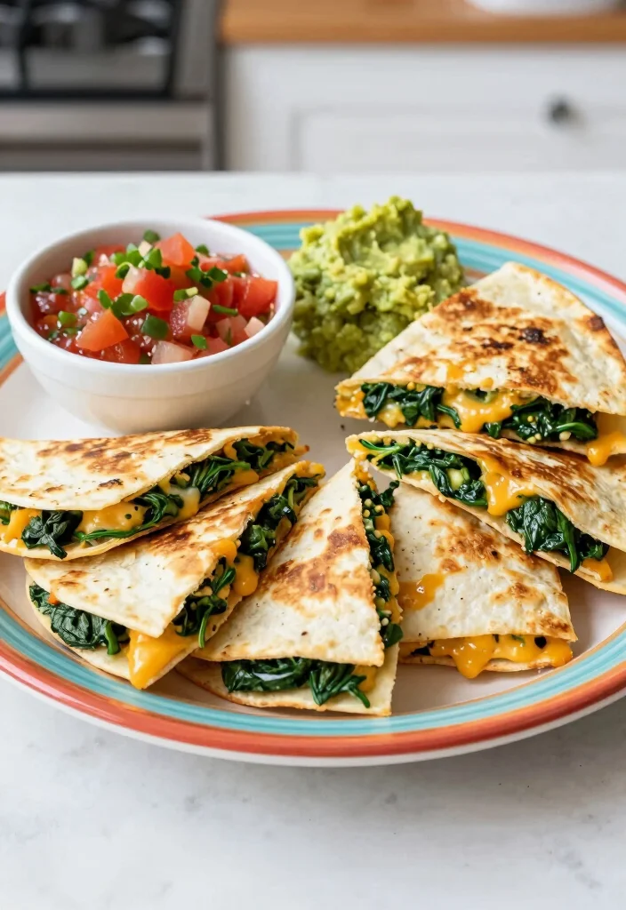 18 Easy Healthy Lunch Ideas for School That Parents Love - 12. Spinach and Cheese Quesadillas 1