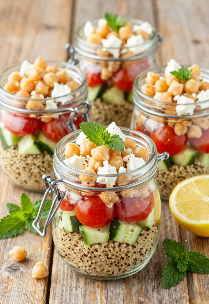 18 Easy Healthy Lunch Ideas for School That Parents Love - 2. Quinoa Salad Jars 1