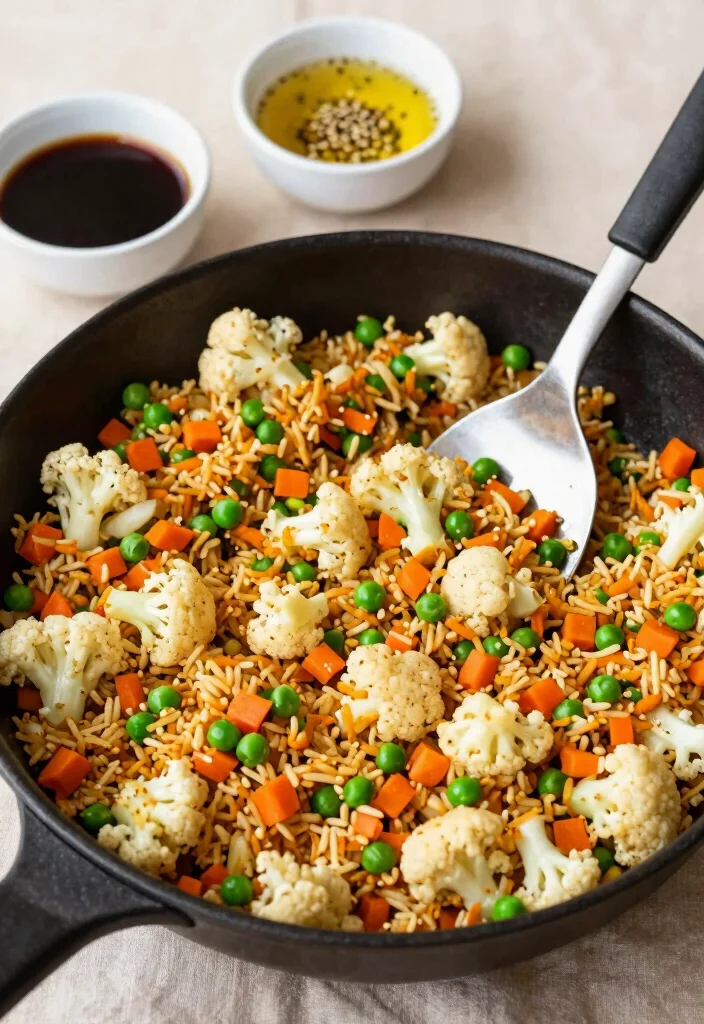 18 Easy High-Protein Lunch Ideas to Keep You Full Longer - 10. Cauliflower Fried Rice 1
