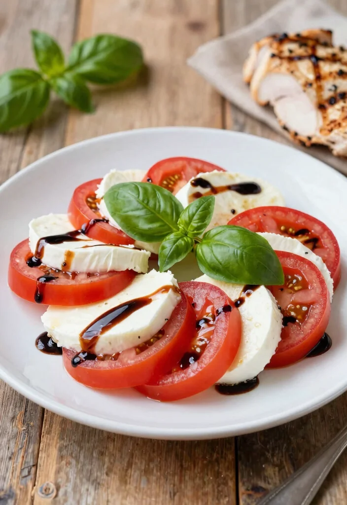 18 Easy High-Protein Lunch Ideas to Keep You Full Longer - 15. Caprese Salad with Grilled Chicken 1