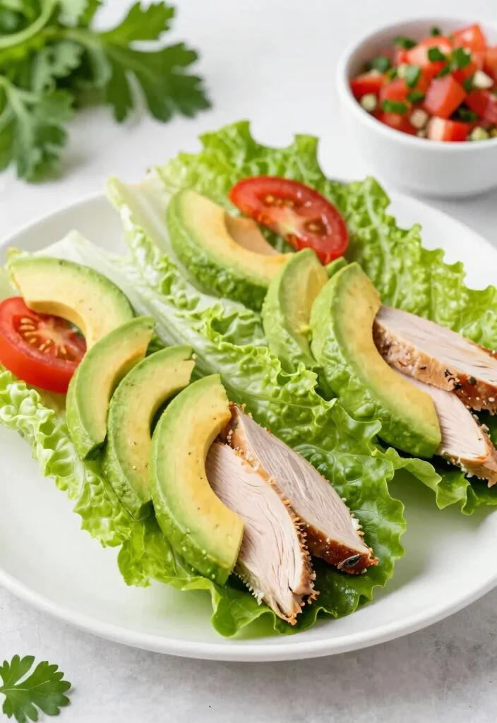 18 Easy High-Protein Lunch Ideas to Keep You Full Longer - 4. Turkey and Avocado Lettuce Wraps 1