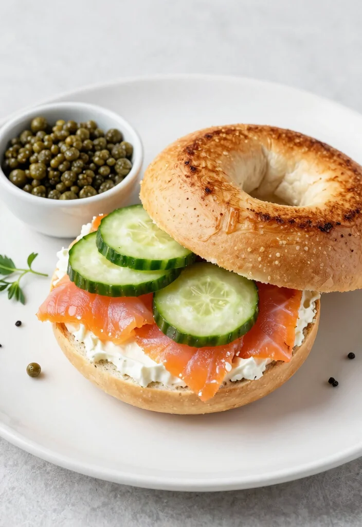 18 Easy High-Protein Lunch Ideas to Keep You Full Longer - 6. Smoked Salmon and Cream Cheese Bagel 1