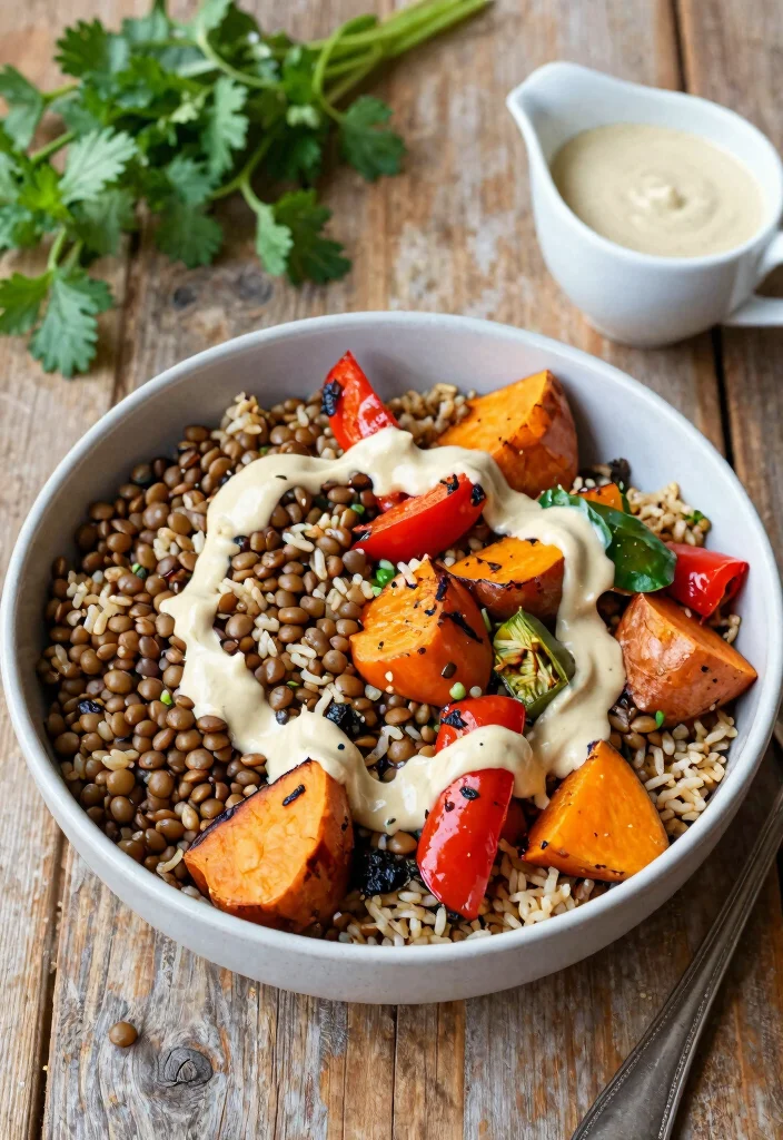 18 Easy High-Protein Lunch Ideas to Keep You Full Longer - 8. Lentil and Brown Rice Bowl 1