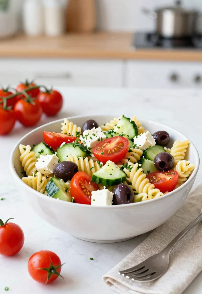 18 Healthy Back-to-School Lunch Ideas Kids Will Love - 17. Greek Pasta Salad 1