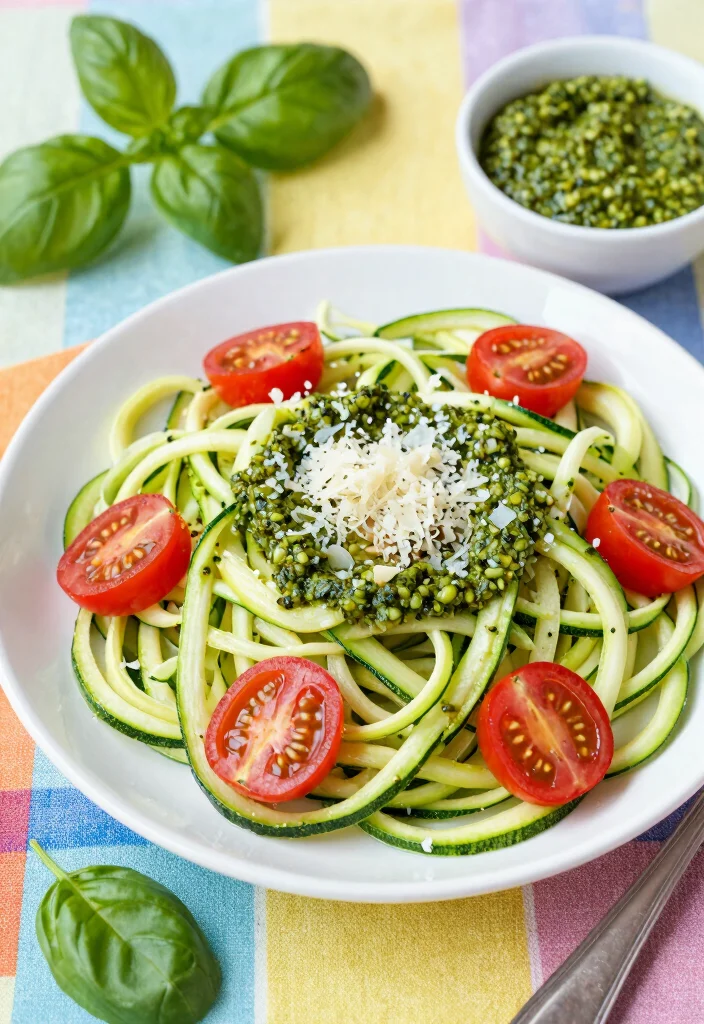 18 Healthy Dinner Recipes Safe for Pregnancy - 13. Zucchini Noodles with Pesto 1
