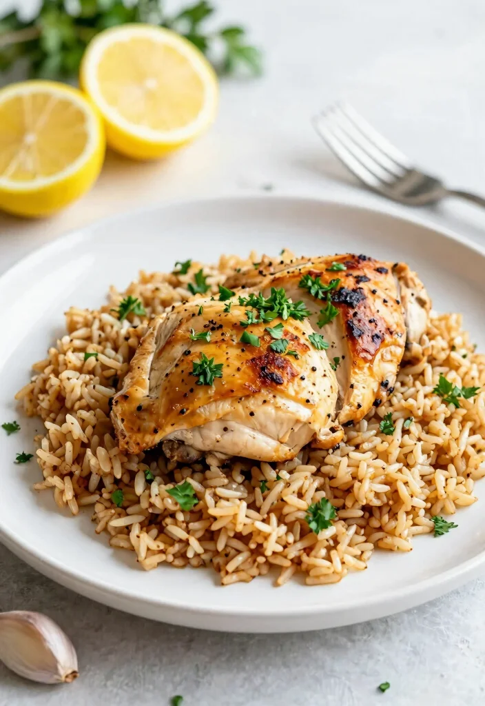 18 Healthy Dinner Recipes Safe for Pregnancy - 2. Lemon Garlic Chicken and Rice 1