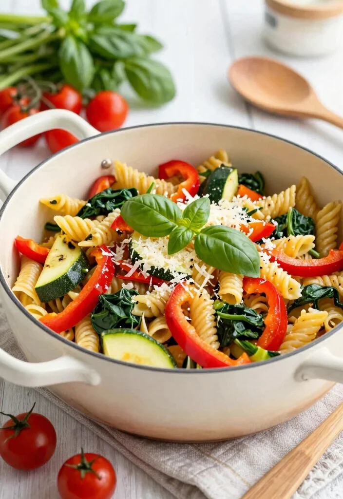 18 Healthy Dinner Recipes Safe for Pregnancy - 3. One-Pot Vegetable Pasta 1