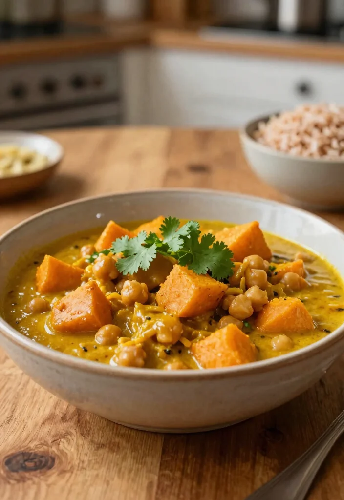 18 Healthy Dinner Recipes Safe for Pregnancy - 4. Sweet Potato and Chickpea Curry 1