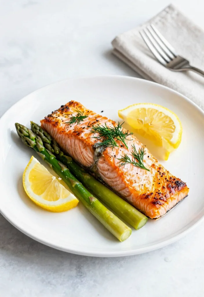 18 Healthy Dinner Recipes Safe for Pregnancy - 9. Baked Salmon with Asparagus 1