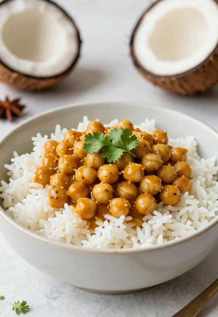 18 Healthy Lunch Prep Ideas for Work (No Stress, No Fuss) - 17. Curried Chickpeas with Rice 1