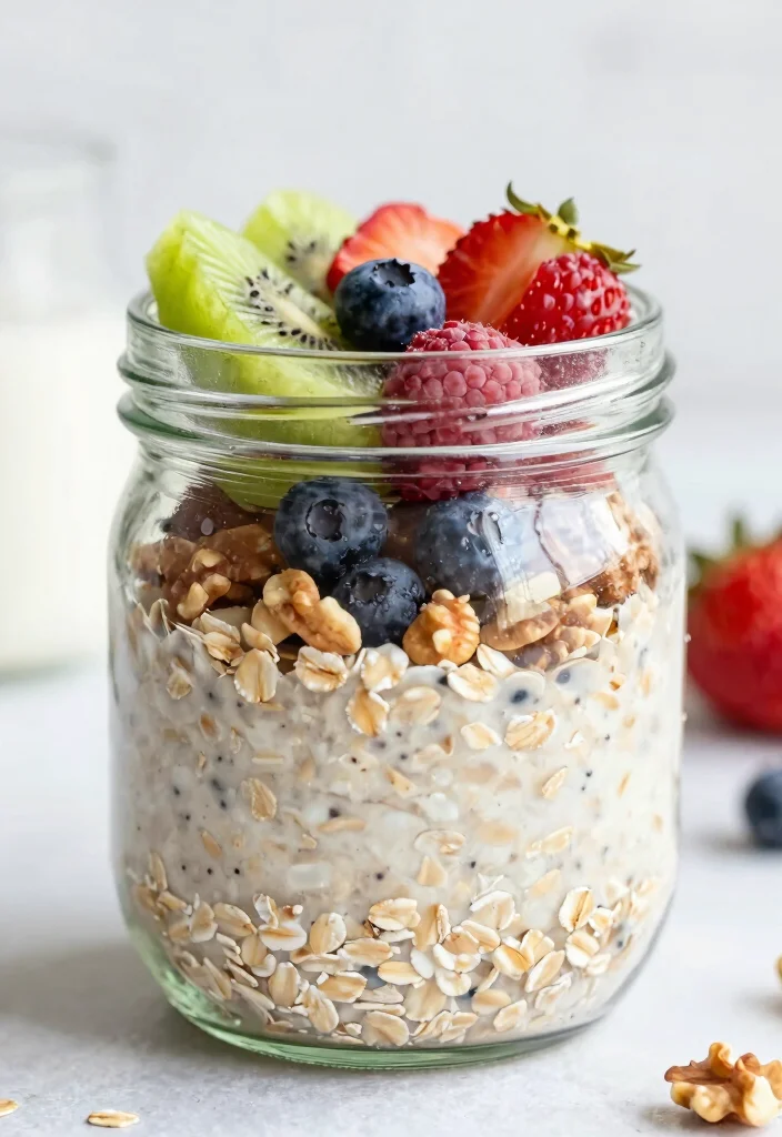 18 Healthy Lunch Prep Ideas for Work (No Stress, No Fuss) - 18. Overnight Oats 1