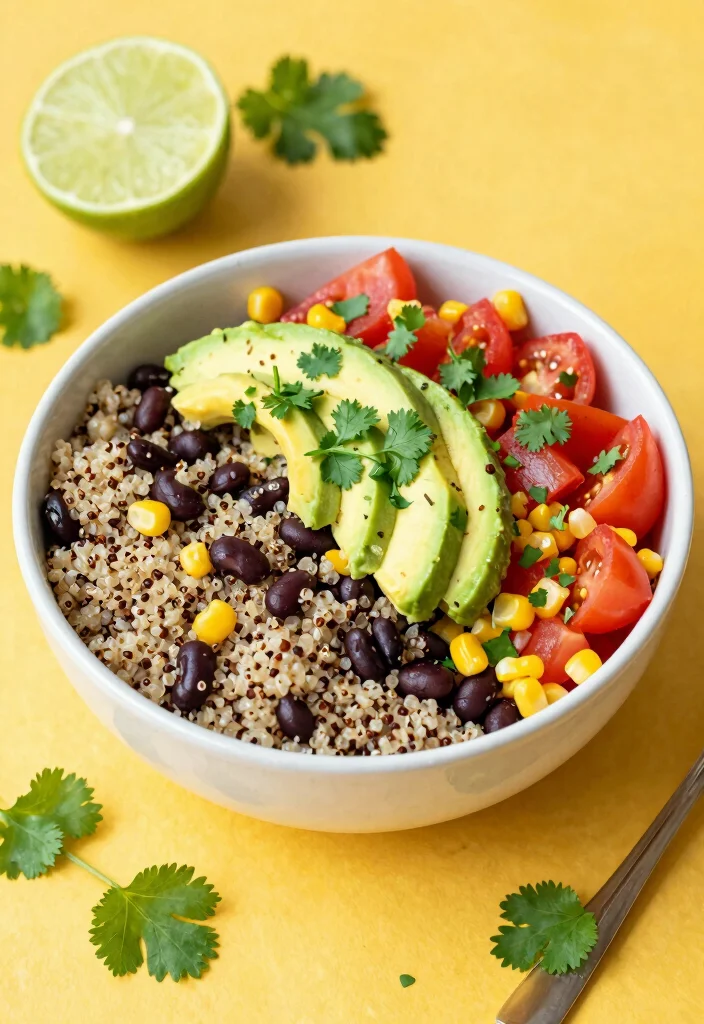 18 Healthy Lunch Prep Ideas for Work (No Stress, No Fuss) - 2. Quinoa & Black Bean Bowls 1