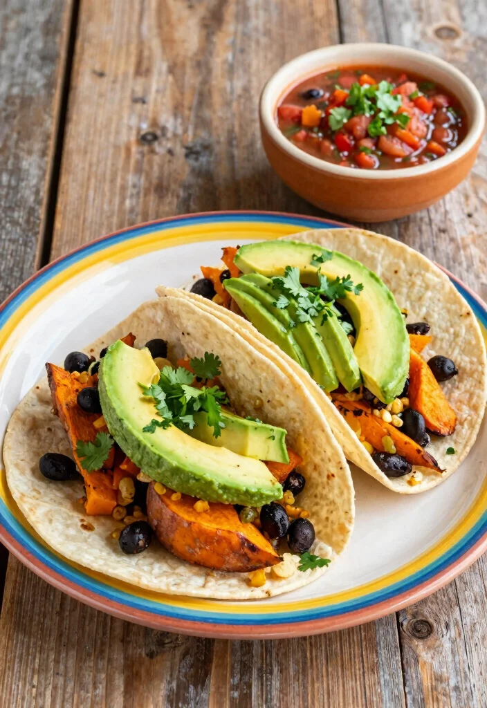18 Healthy Lunch Prep Ideas for Work (No Stress, No Fuss) - 6. Sweet Potato and Black Bean Tacos 1