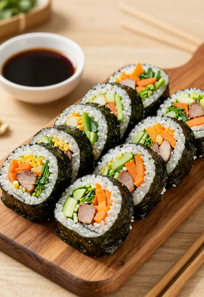 18 Korean Lunch Box Ideas Inspired by Everyday Home Cooking - 2. Kimbap Rolls 1