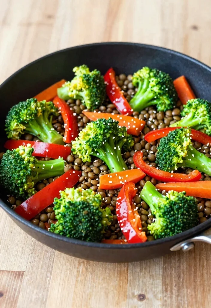 18 Light Dinner Recipes Under 300 Calories - 10. Lentil and Vegetable Stir-Fry 1