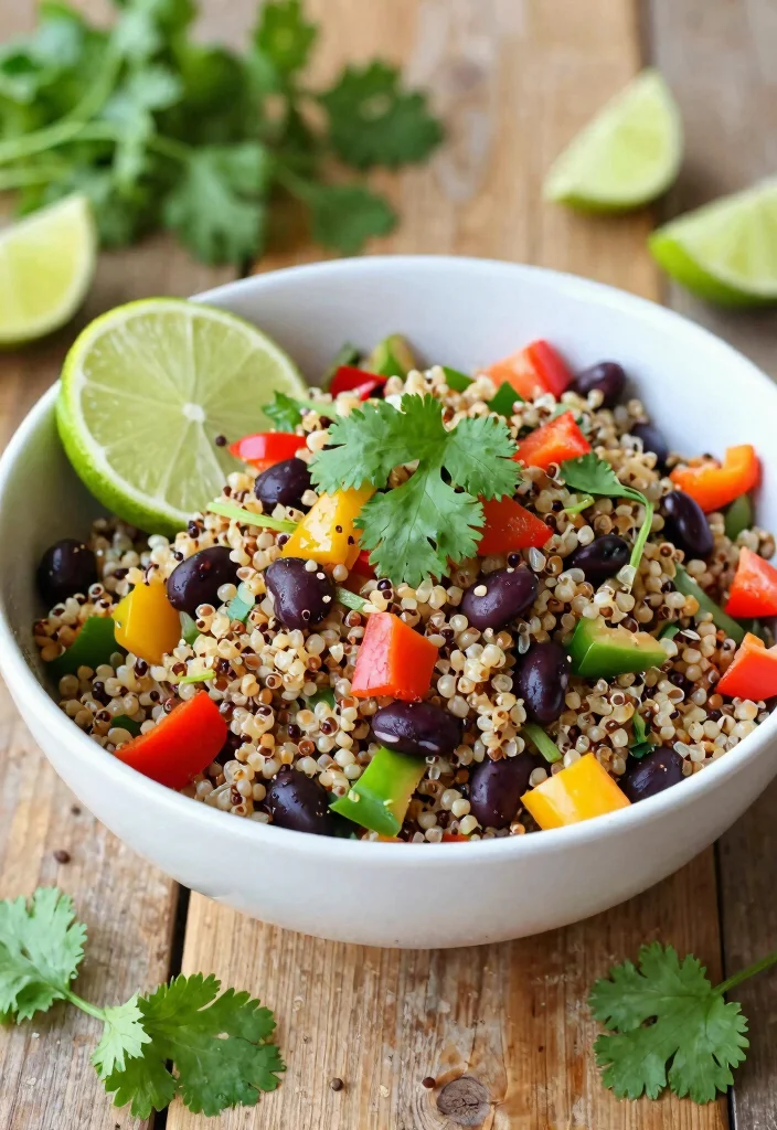18 Light Dinner Recipes Under 300 Calories - 2. Quinoa and Black Bean Salad 1