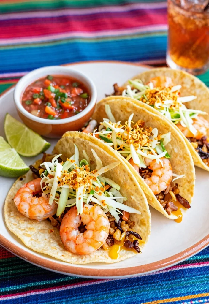 18 Light Dinner Recipes Under 300 Calories - 3. Spicy Shrimp Tacos with Cabbage Slaw 1