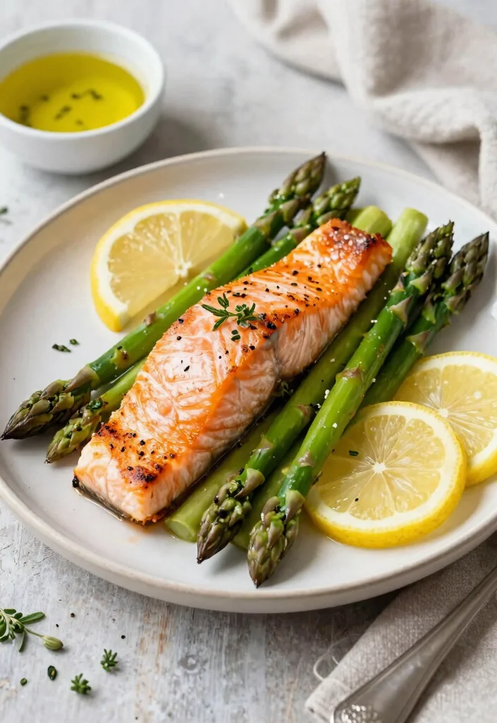 18 Low-Carb Lunch Ideas for Work That Are Easy to Pack - 11. Baked Salmon with Asparagus 1