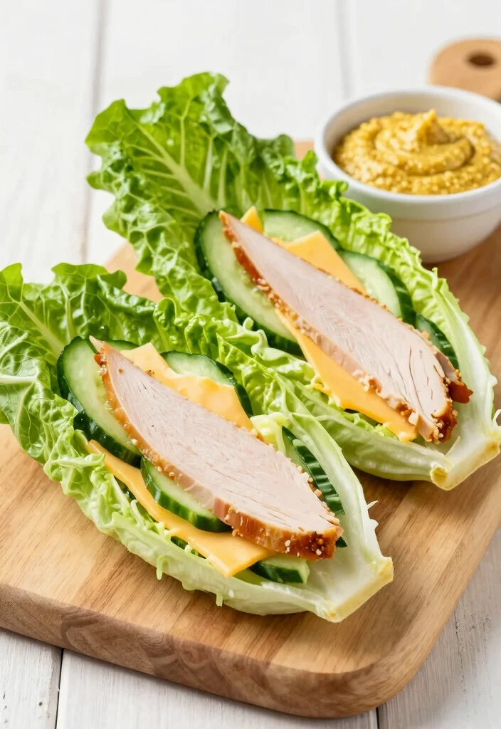18 Low-Carb Lunch Ideas for Work That Are Easy to Pack - 3. Turkey and Cheese Lettuce Wraps 1