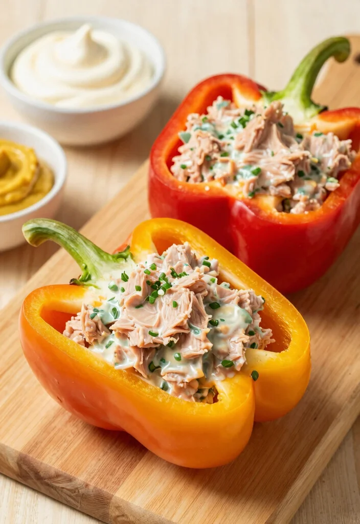 18 Low-Carb Lunch Ideas for Work That Are Easy to Pack - 7. Tuna Salad Stuffed Peppers 1