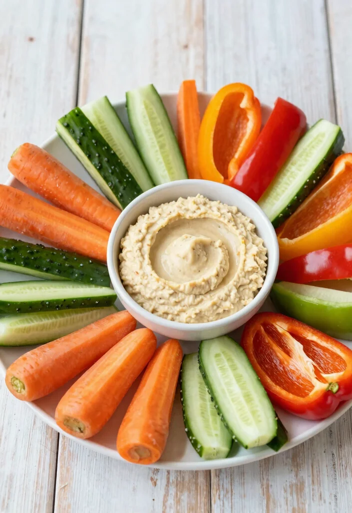 18 Lunch Sides for Sandwiches That Make Any Meal Better - 1. Crunchy Veggie Sticks and Hummus 1