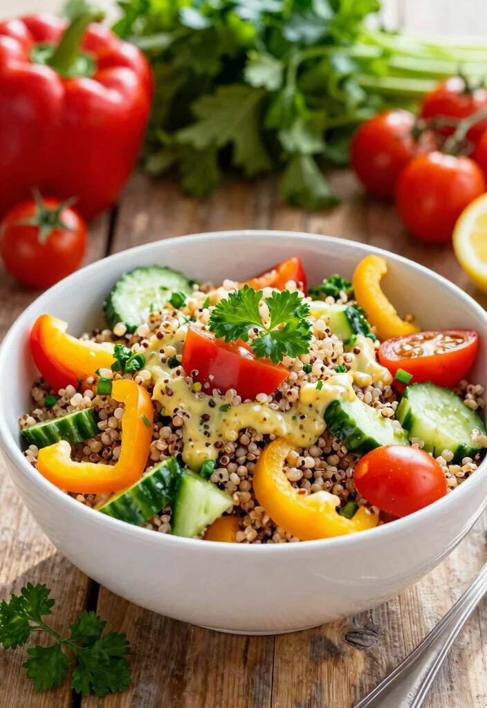 18 No-Oven Dinner Recipes Perfect for Hot Days - 1. Colorful Quinoa Salad 1