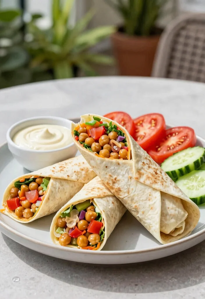 18 No-Oven Dinner Recipes Perfect for Hot Days - 2. Mediterranean Chickpea Wraps 1