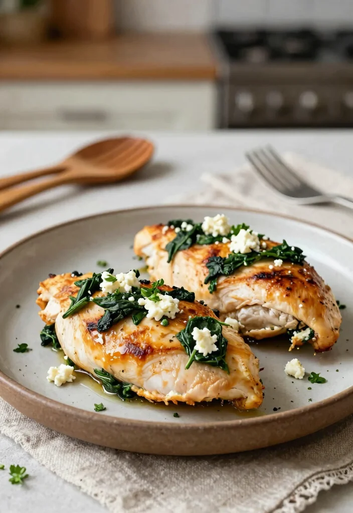 18 No-Pasta Dinner Recipes That Are Still Comforting - 13. Spinach and Feta Stuffed Chicken 1