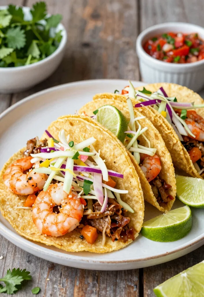 18 No-Pasta Dinner Recipes That Are Still Comforting - 16. Shrimp Tacos with Cabbage Slaw 1