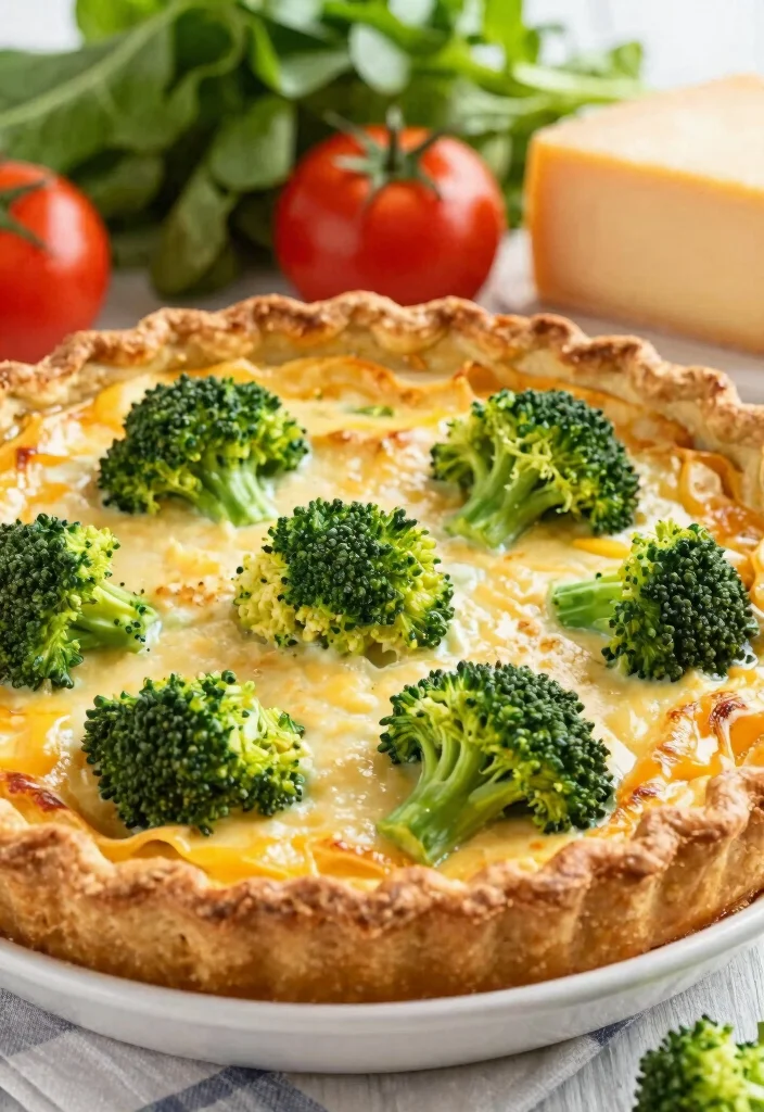 18 Savory Pie Crust Dinner Recipes for Easy Dinners - 11. Broccoli and Cheddar Pie 1