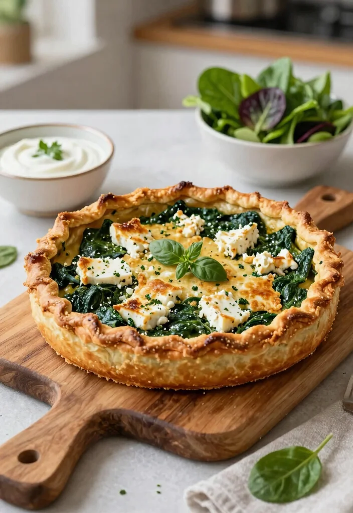 18 Savory Pie Crust Dinner Recipes for Easy Dinners - 2. Spinach and Feta Pie 1