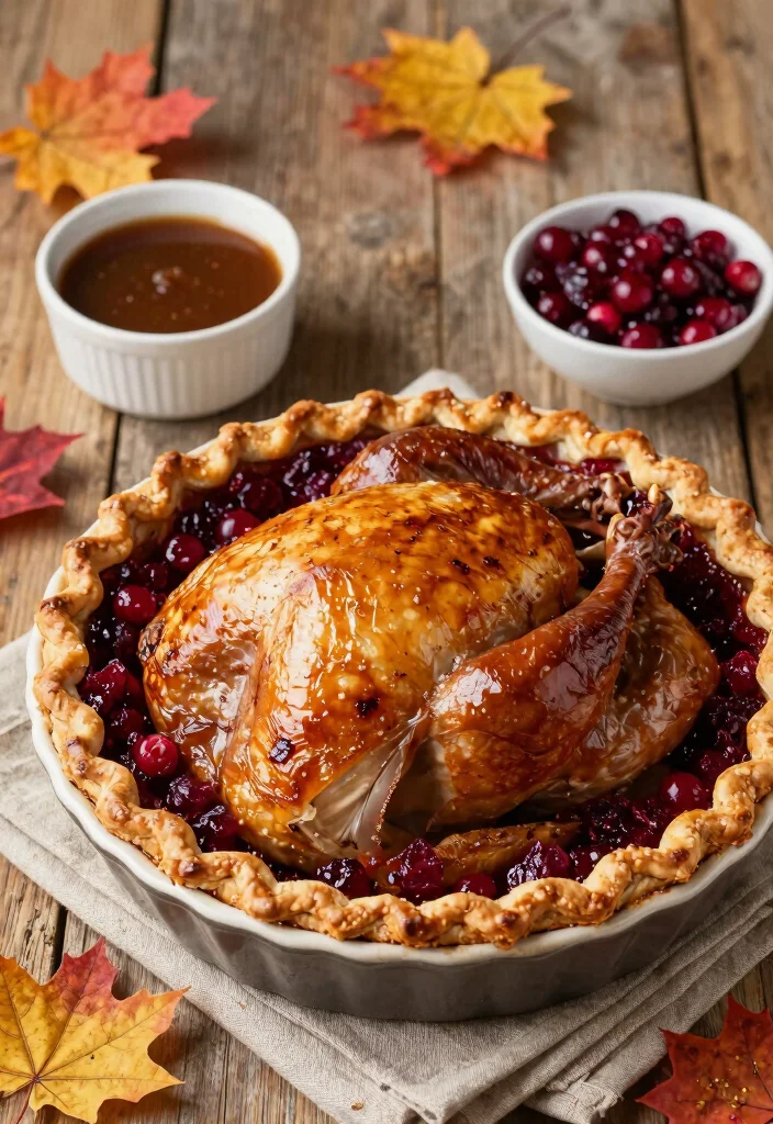 18 Savory Pie Crust Dinner Recipes for Easy Dinners - 5. Turkey and Cranberry Pie 1