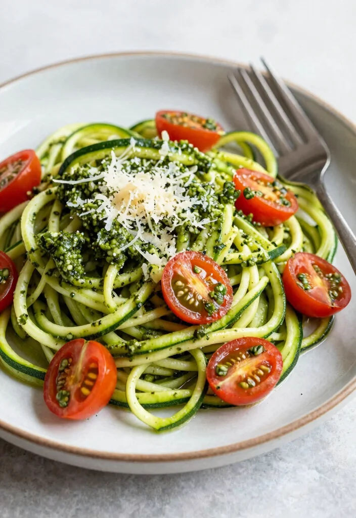 19 Budget-Friendly Healthy Dinner Recipes That Taste Amazing - 10. Zucchini Noodles with Pesto 1