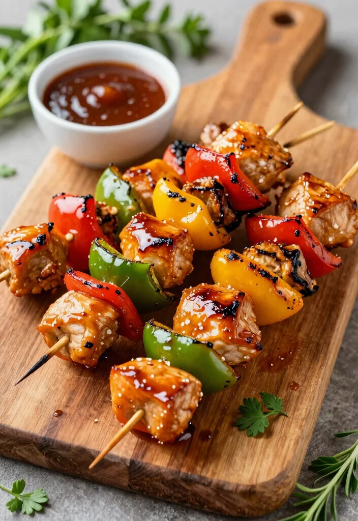 19 Budget-Friendly Healthy Dinner Recipes That Taste Amazing - 16. Teriyaki Chicken and Vegetable Skewers 1