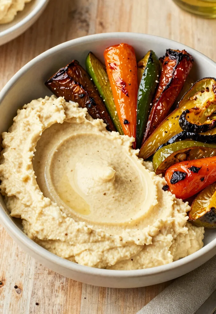19 Budget-Friendly Healthy Dinner Recipes That Taste Amazing - 19. Roasted Vegetable and Hummus Bowl 1