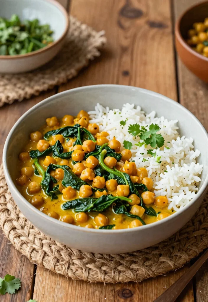 19 Budget-Friendly Healthy Dinner Recipes That Taste Amazing - 2. Spicy Chickpea and Spinach Curry 1