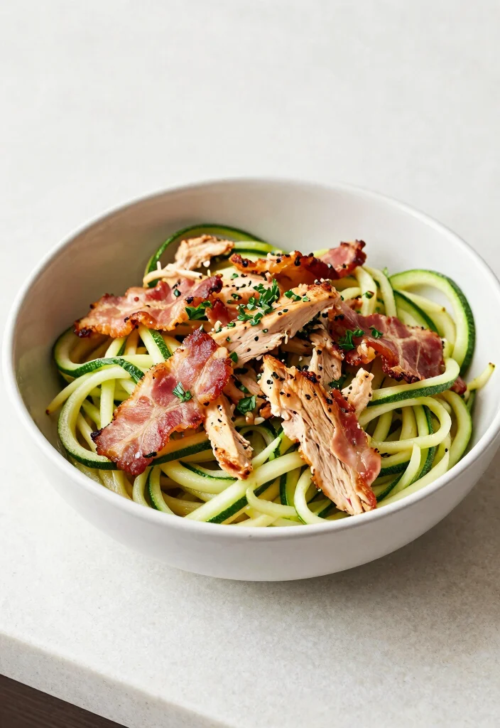 19 Chicken Bacon Dinner Recipes Packed With Flavor - 19. Chicken Bacon Zoodle Bowl 1