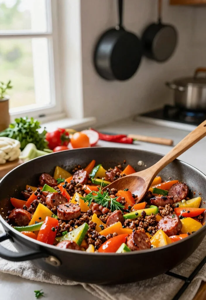 19 Easy Ground Sausage Dinner Recipes for Busy Nights - 1. One-Pan Sausage and Veggie Stir-Fry 1