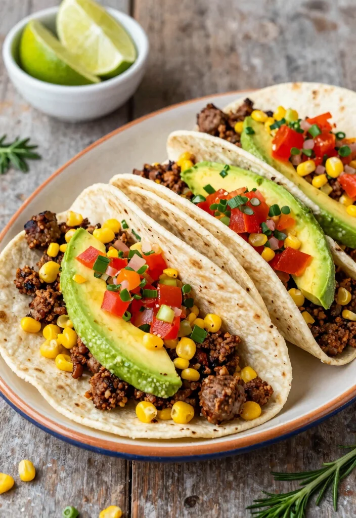 19 Easy Ground Sausage Dinner Recipes for Busy Nights - 19. Sausage and Vegetable Tacos 1
