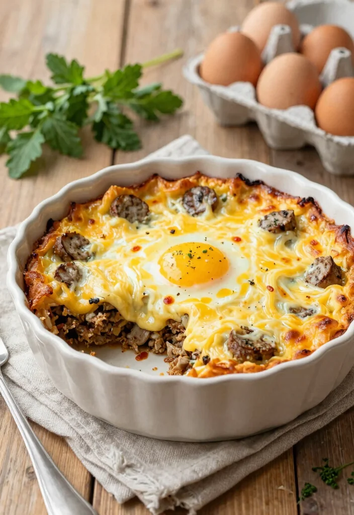 19 Easy Ground Sausage Dinner Recipes for Busy Nights - 6. Sausage, Egg, and Cheese Breakfast Casserole 1