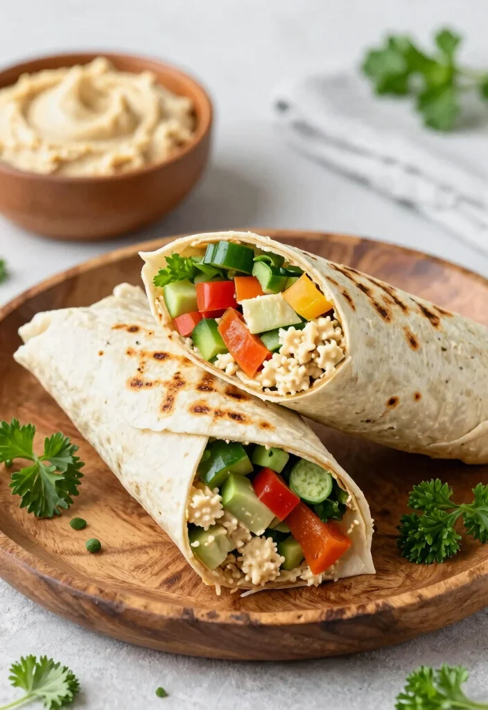 19 Five-Star Dinner Recipes You Can Make at Home - 16. Grilled Vegetable and Hummus Wrap 1